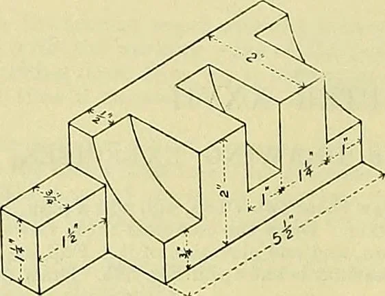 An illustration from Industrial drawing and geometry; an introduction to various branches of technical drawing, 1911, leaf 177