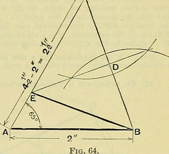 An illustration from Industrial drawing and geometry; an introduction to various branches of technical drawing, 1911, leaf 38