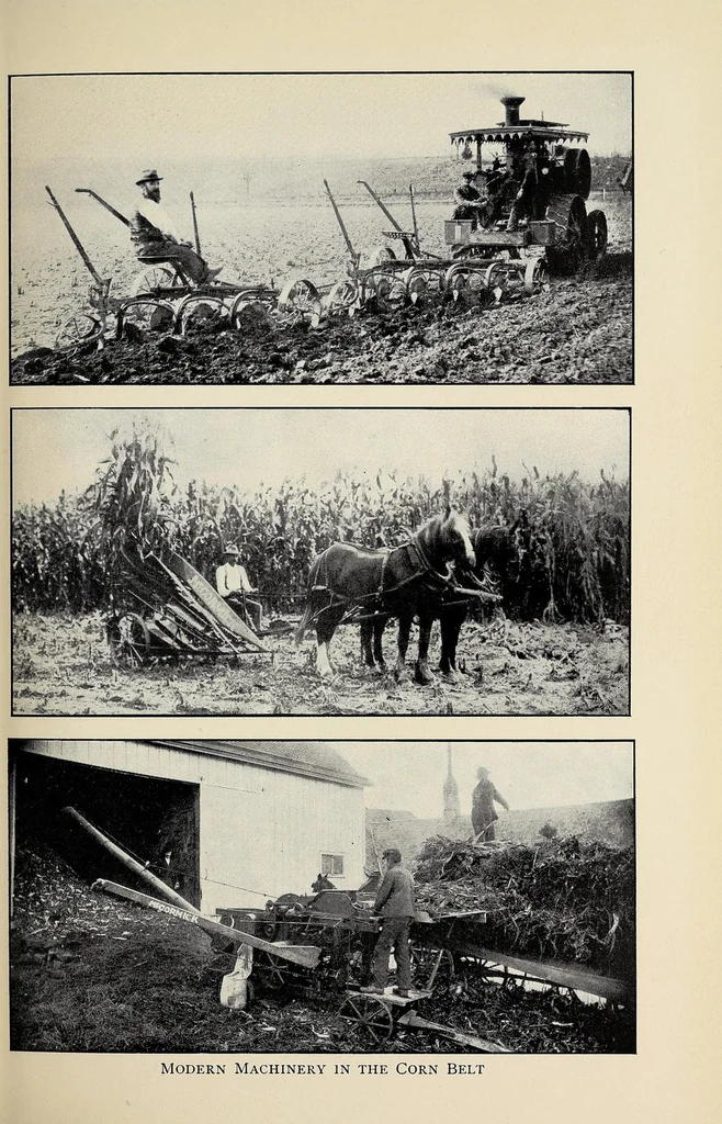 An illustration from The industrial history of the United States, 1910, leaf 421