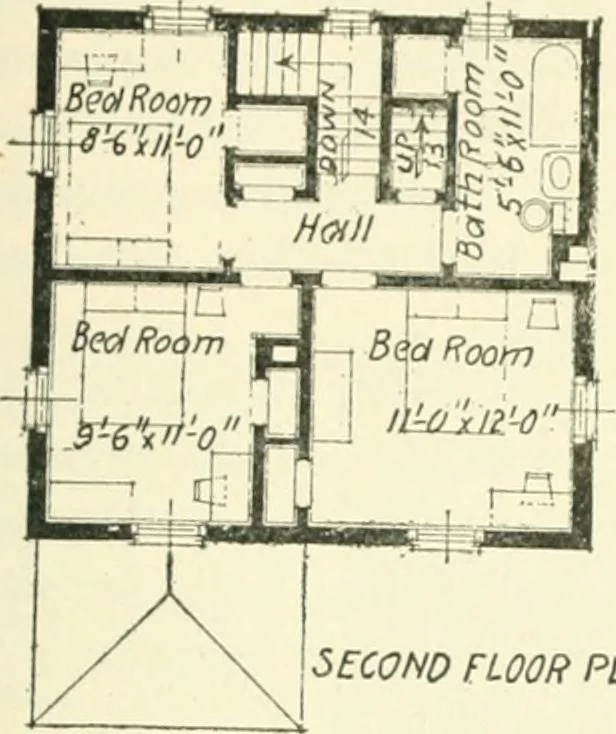 An illustration from Industrial housing; with a discussion of accompanying activities; such as town planning - street systems - development of utility services - and related engineering and construction features, 1920, leaf 336