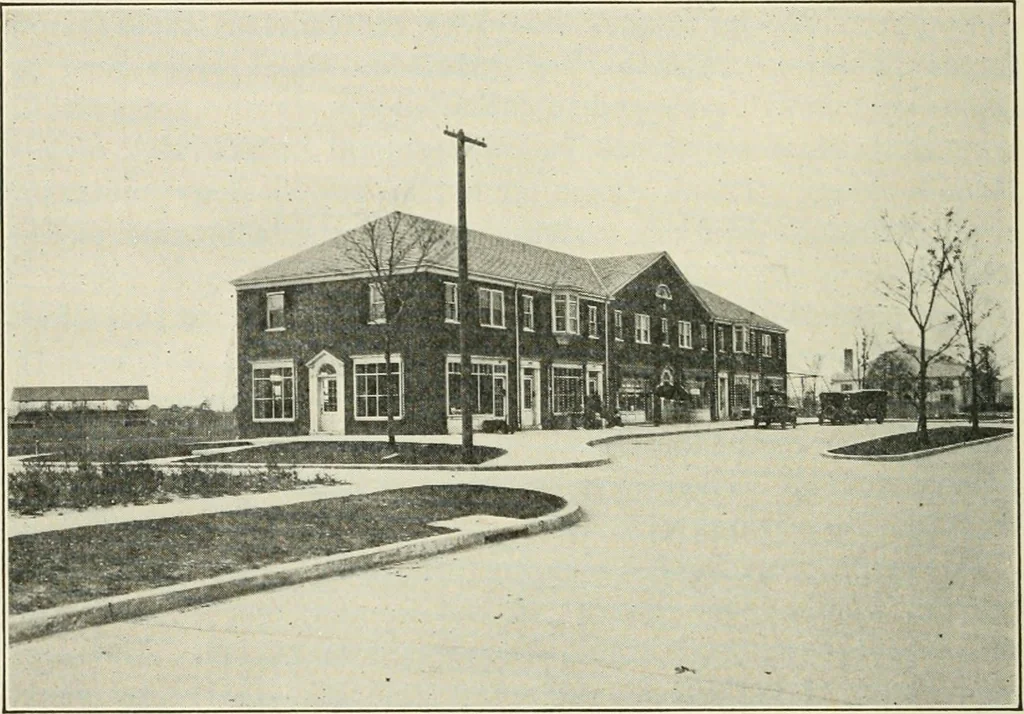 An illustration from Industrial housing; with a discussion of accompanying activities; such as town planning - street systems - development of utility services - and related engineering and construction features, 1920, leaf 371