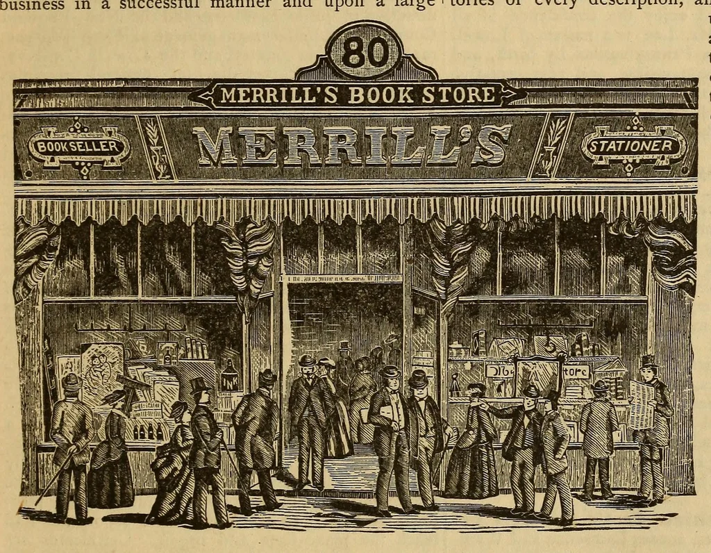 An illustration from Industries of Massachusettes : historical and descriptive review of Lynn, Lowell, Lawrence, Haverhill, Salem, Beverly, Peabody, Danvers, Gloucester, Newburyport, and Amesbury, and their leading manufacturers and merchants, 1886, leaf 63