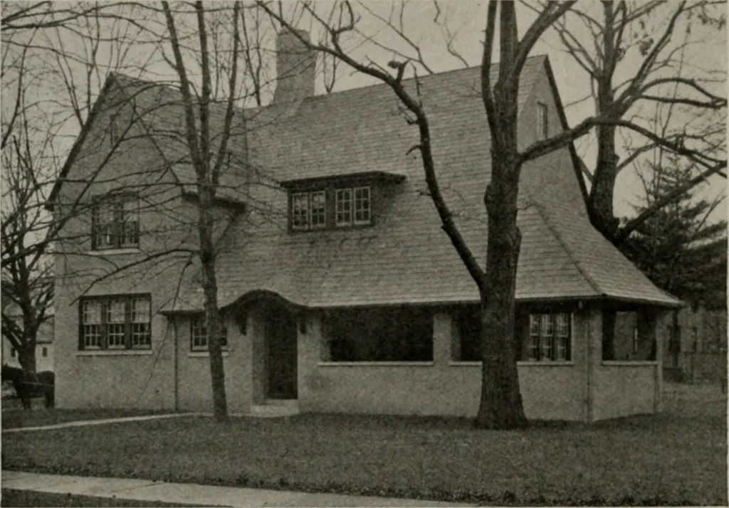 An illustration from Inexpensive homes of individuality : being a collection of photographs and floor plans illustrating certain of America's best country and suburban homes of moderate size, 1911, leaf 19
