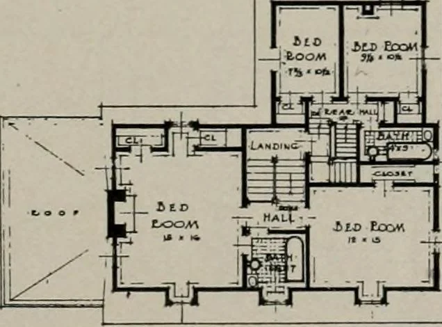 An illustration from Inexpensive homes of individuality : being a collection of photographs and floor plans illustrating certain of America's best country and suburban homes of moderate size, 1911, leaf 22