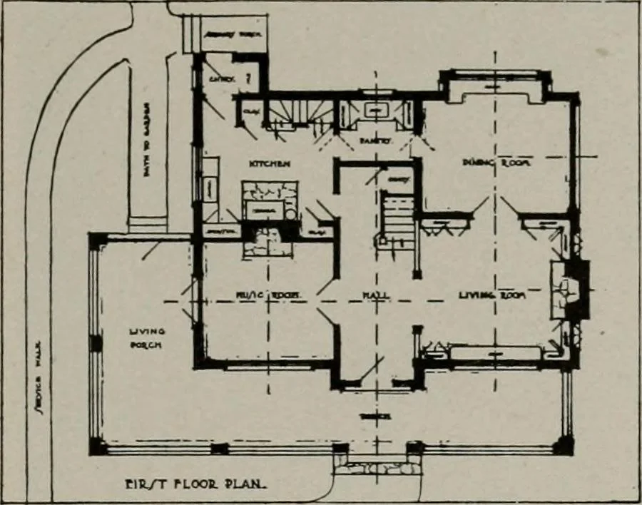 An illustration from Inexpensive homes of individuality : being a collection of photographs and floor plans illustrating certain of America's best country and suburban homes of moderate size, 1911, leaf 26