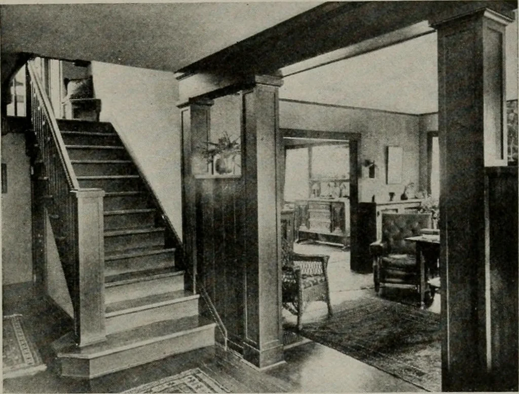 An illustration from Inexpensive homes of individuality : being a collection of photographs and floor plans illustrating certain of America's best country and suburban homes of moderate size, 1911, leaf 26
