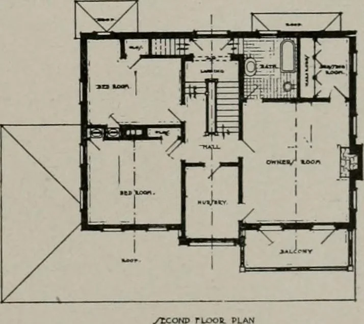 An illustration from Inexpensive homes of individuality : being a collection of photographs and floor plans illustrating certain of America's best country and suburban homes of moderate size, 1911, leaf 26
