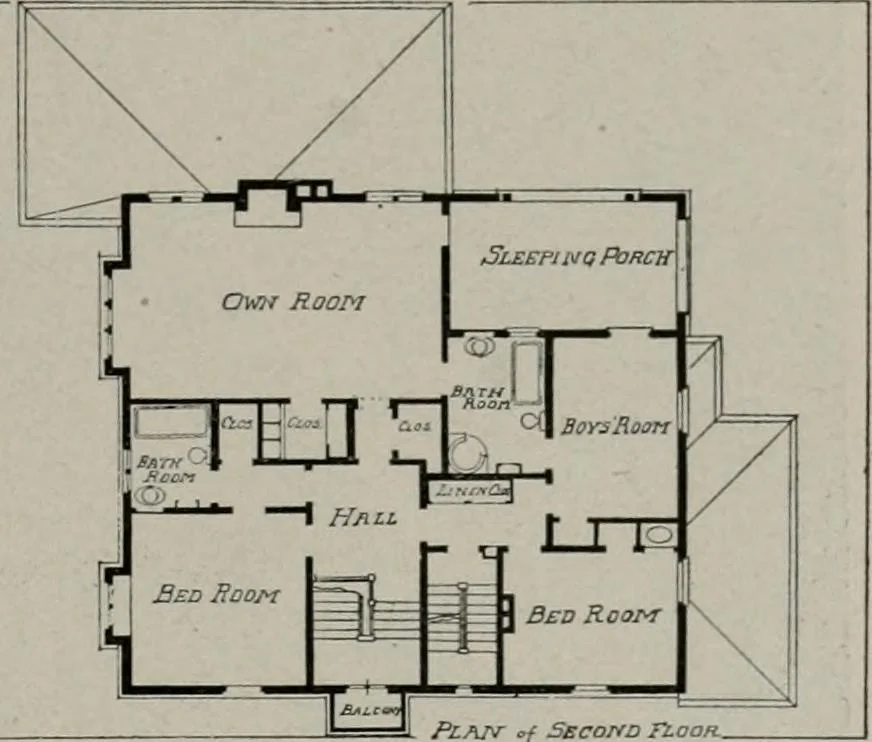 An illustration from Inexpensive homes of individuality : being a collection of photographs and floor plans illustrating certain of America's best country and suburban homes of moderate size, 1911, leaf 30