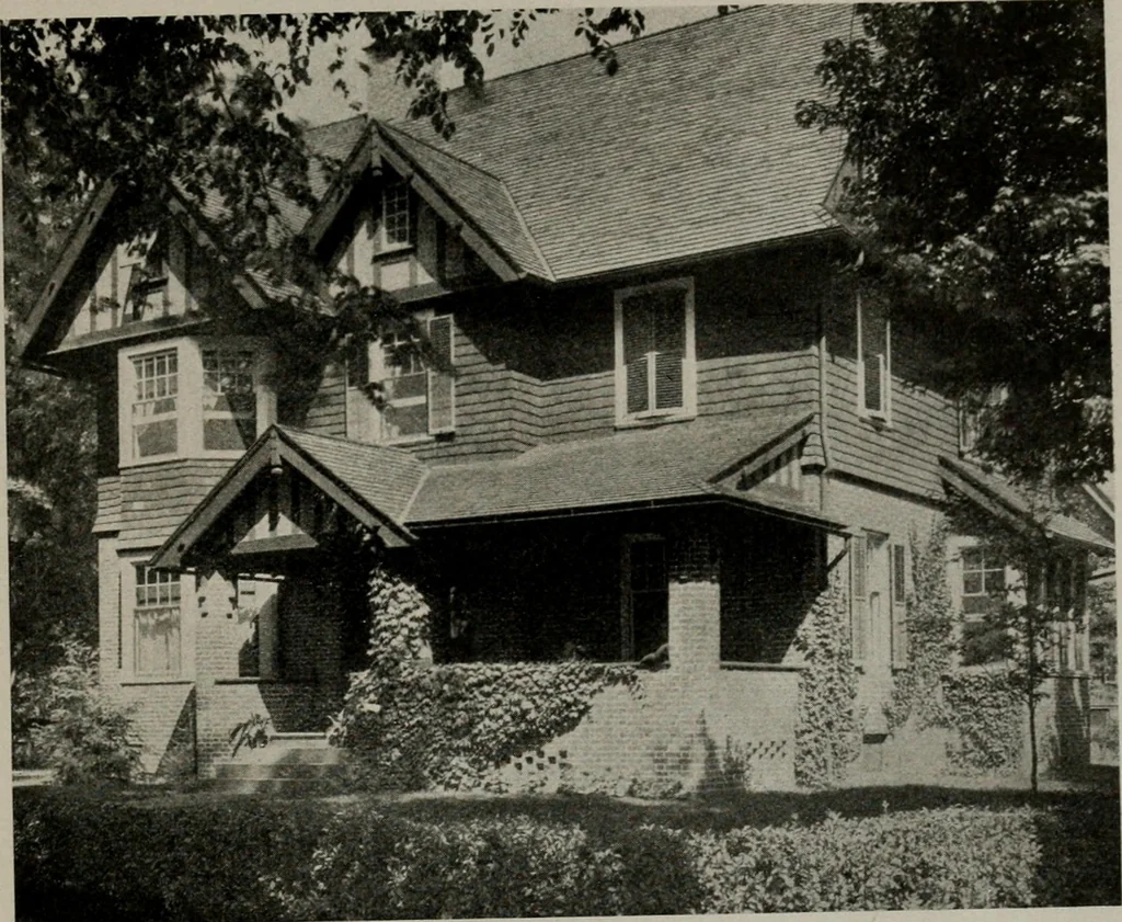 An illustration from Inexpensive homes of individuality : being a collection of photographs and floor plans illustrating certain of America's best country and suburban homes of moderate size, 1911, leaf 32