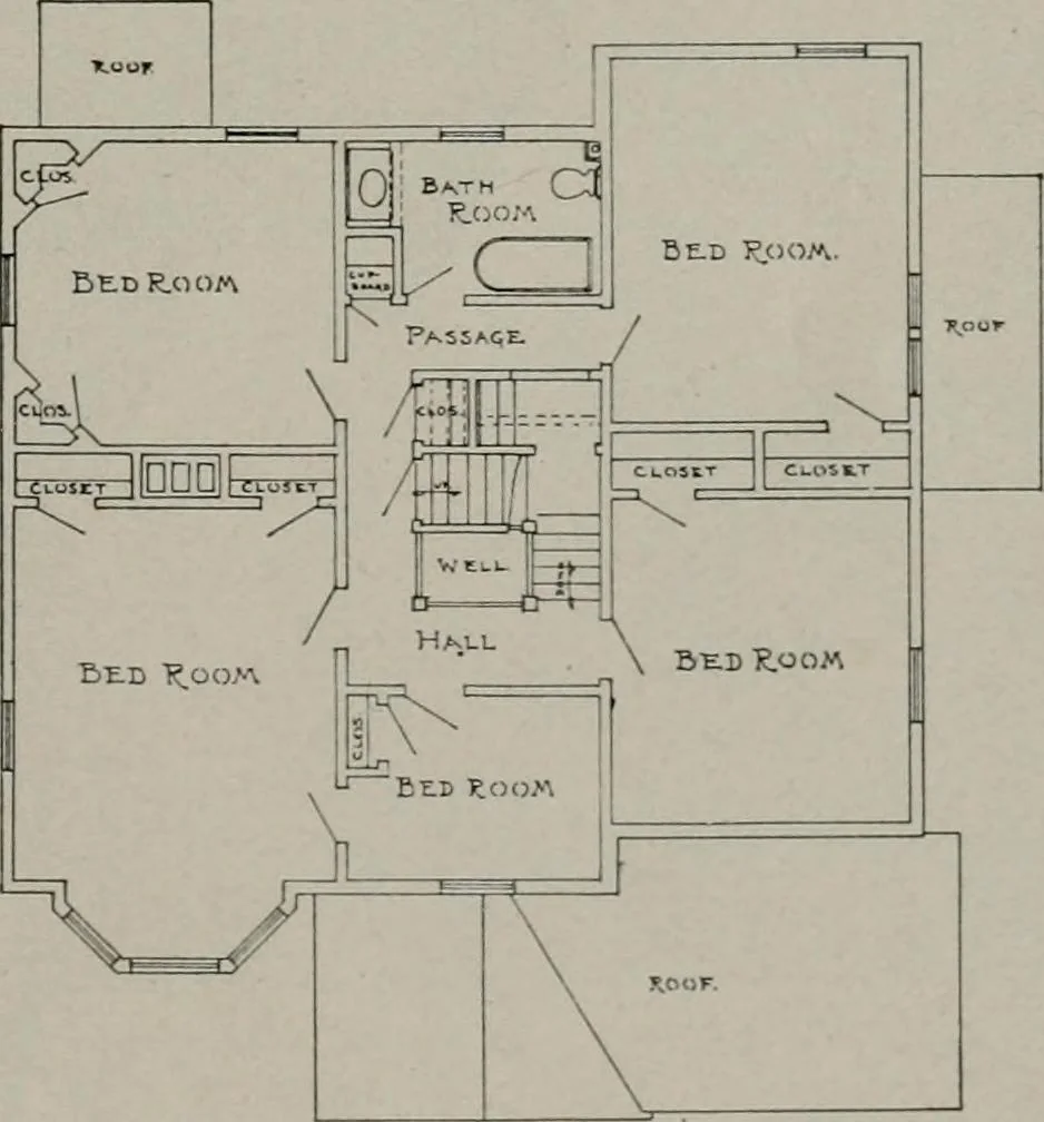 An illustration from Inexpensive homes of individuality : being a collection of photographs and floor plans illustrating certain of America's best country and suburban homes of moderate size, 1911, leaf 32
