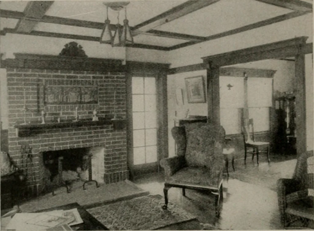 An illustration from Inexpensive homes of individuality : being a collection of photographs and floor plans illustrating certain of America's best country and suburban homes of moderate size, 1911, leaf 35