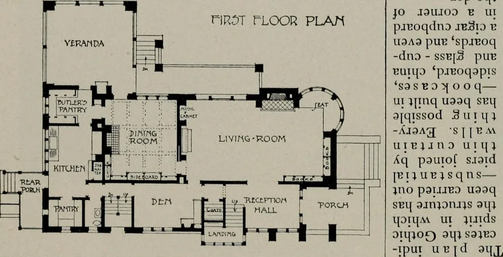 An illustration from Inexpensive homes of individuality : being a collection of photographs and floor plans illustrating certain of America's best country and suburban homes of moderate size, 1911, leaf 48