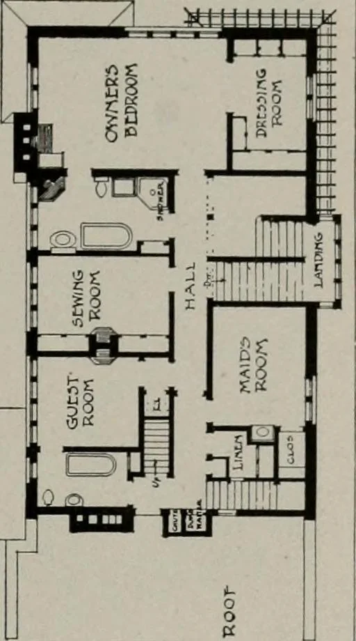 An illustration from Inexpensive homes of individuality : being a collection of photographs and floor plans illustrating certain of America's best country and suburban homes of moderate size, 1911, leaf 48