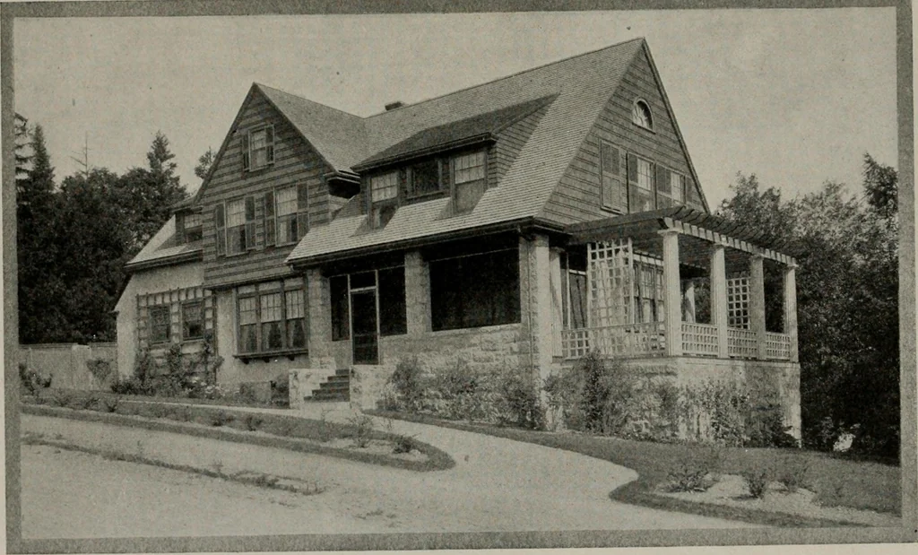 An illustration from Inexpensive homes of individuality : being a collection of photographs and floor plans illustrating certain of America's best country and suburban homes of moderate size, 1911, leaf 50
