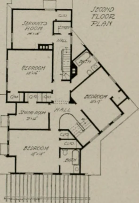 An illustration from Inexpensive homes of individuality : being a collection of photographs and floor plans illustrating certain of America's best country and suburban homes of moderate size, 1911, leaf 51