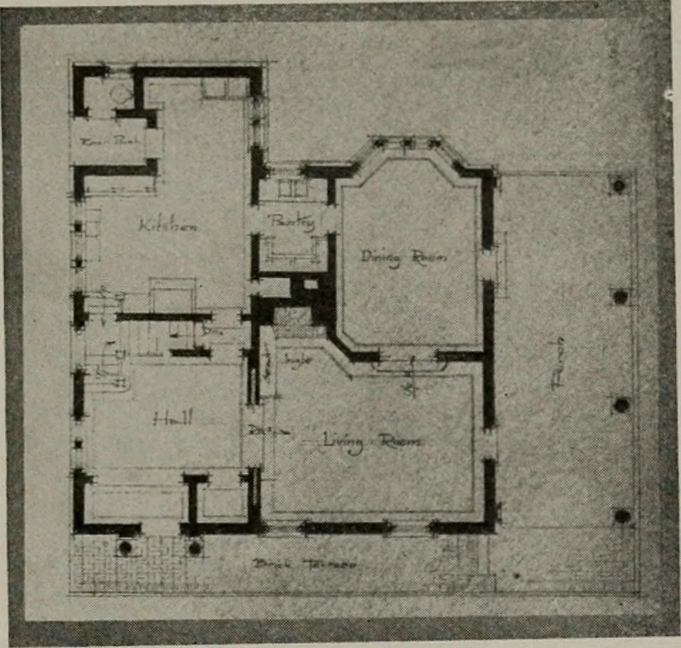 An illustration from Inexpensive homes of individuality : being a collection of photographs and floor plans illustrating certain of America's best country and suburban homes of moderate size, 1911, leaf 54