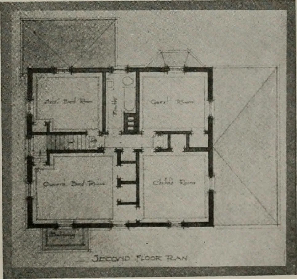 An illustration from Inexpensive homes of individuality : being a collection of photographs and floor plans illustrating certain of America's best country and suburban homes of moderate size, 1911, leaf 54