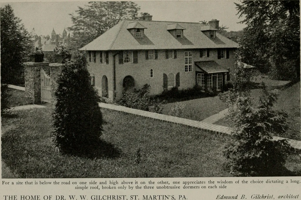 An illustration from Inexpensive homes of individuality : being a collection of photographs and floor plans illustrating certain of America's best country and suburban homes of moderate size, 1911, leaf 56