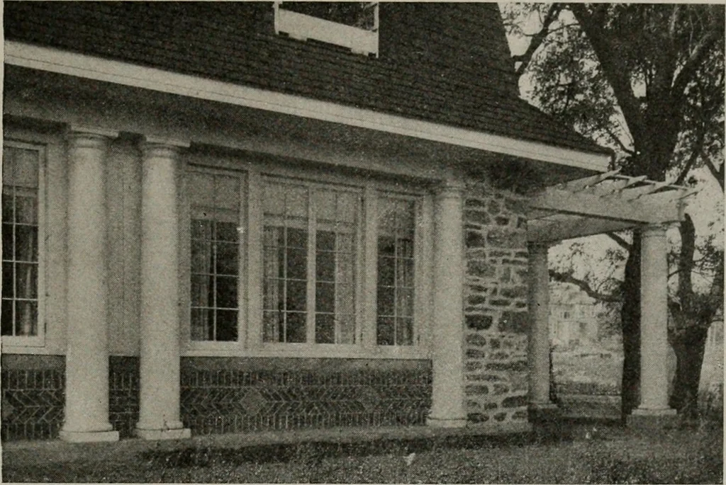 An illustration from Inexpensive homes of individuality : being a collection of photographs and floor plans illustrating certain of America's best country and suburban homes of moderate size, 1911, leaf 62