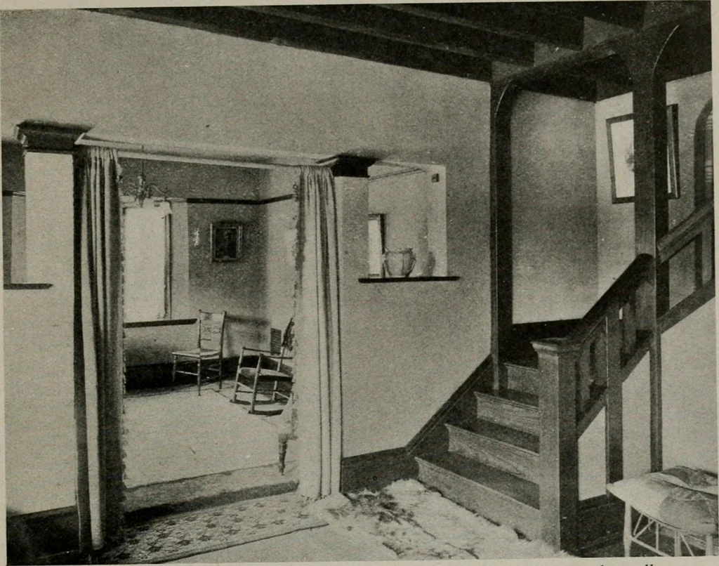An illustration from Inexpensive homes of individuality : being a collection of photographs and floor plans illustrating certain of America's best country and suburban homes of moderate size, 1911, leaf 66