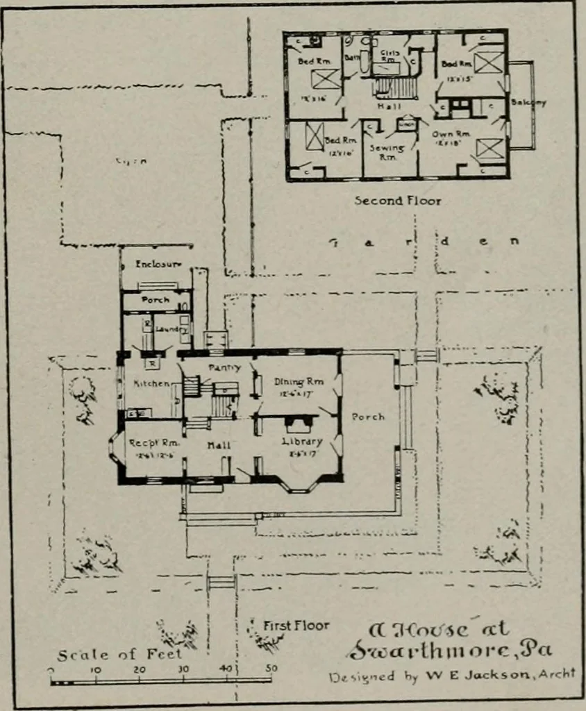 An illustration from Inexpensive homes of individuality : being a collection of photographs and floor plans illustrating certain of America's best country and suburban homes of moderate size, 1911, leaf 66