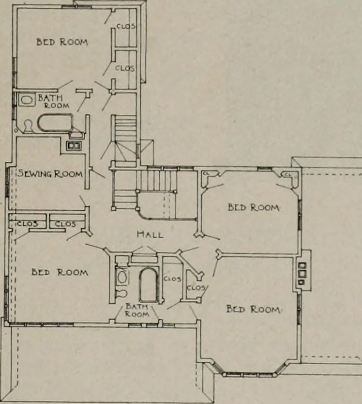 An illustration from Inexpensive homes of individuality : being a collection of photographs and floor plans illustrating certain of America's best country and suburban homes of moderate size, 1911, leaf 68