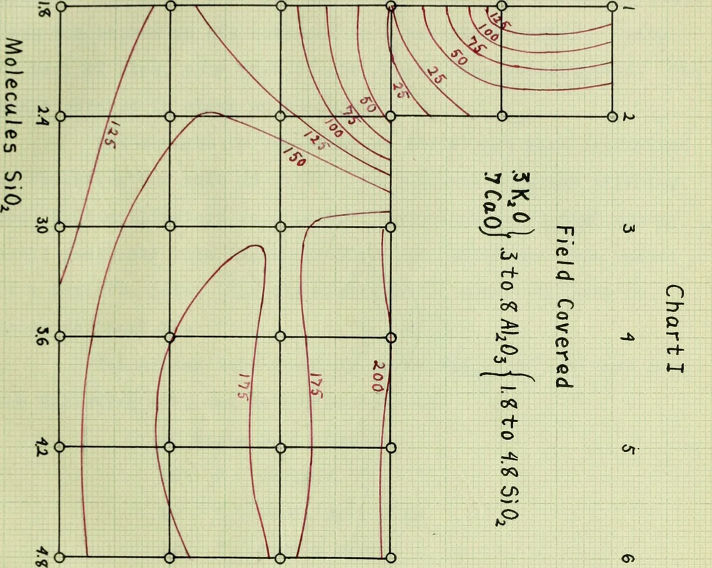 An illustration from Influence of variable alumina and silica on the relative viscosity of a porcelain glaze, 1914, leaf 12