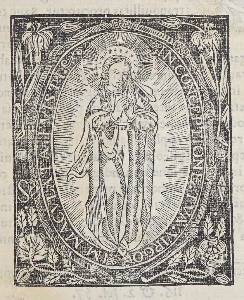 An illustration from Informacion en derecho. : En defensa de la exempcion absoluta que las religiones tienen de los ordinarios, y de la especial de que los doctrinantes religiosos no sean por ellos visitados de costumbres, ni examinados en el idioma., 1621, leaf 7