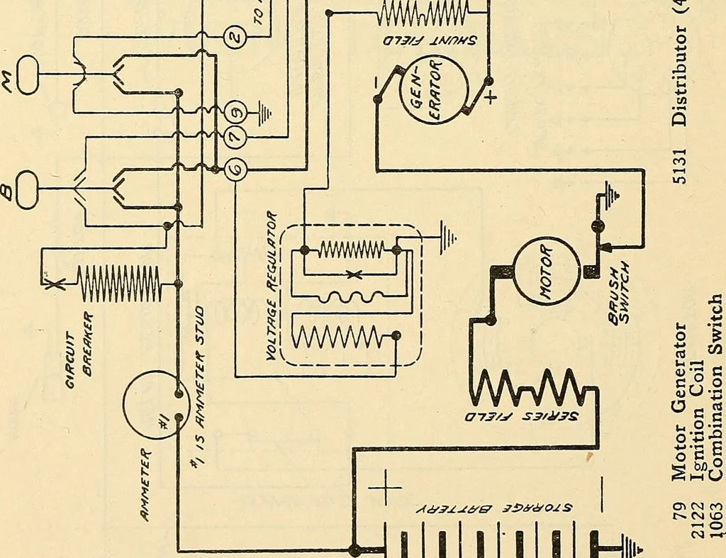 An illustration from Information; elementary electricity, motor car electric systems, the gas engine from an ignition point of view, driving the car, 1920, leaf 309