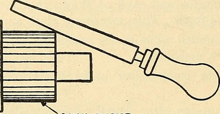 An illustration from Information; elementary electricity, motor car electric systems, the gas engine from an ignition point of view, driving the car, 1920, leaf 69