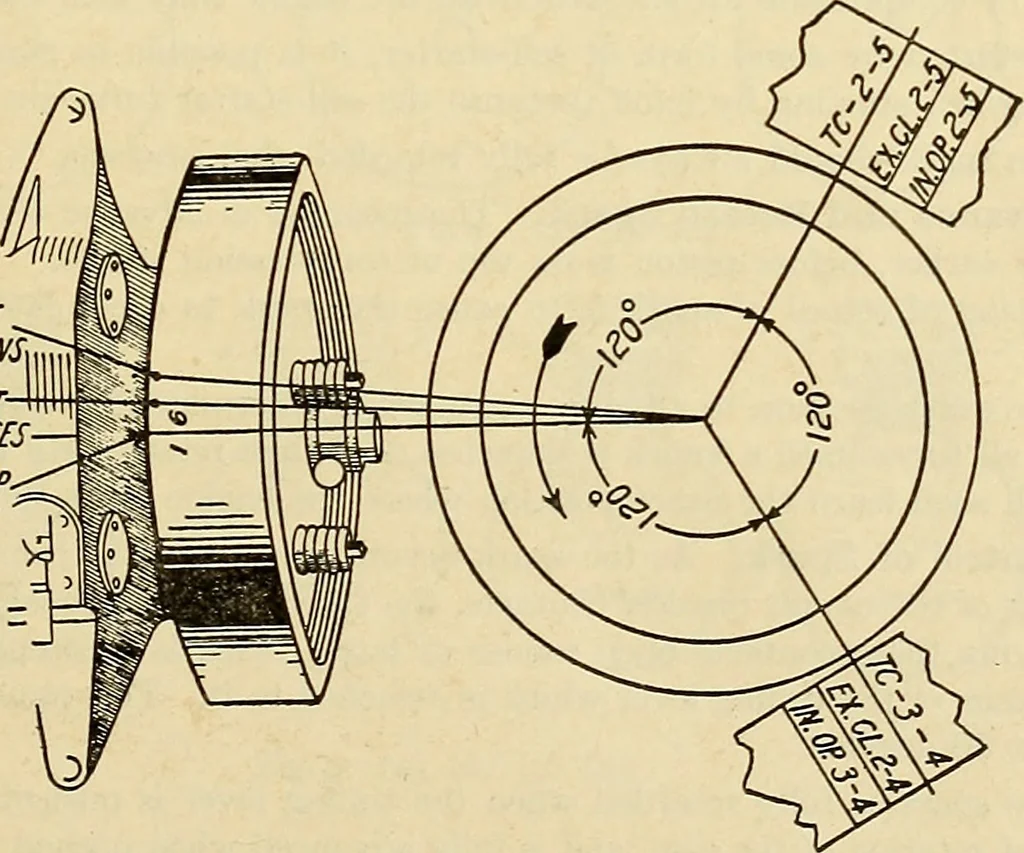 An illustration from Information; elementary electricity, motor car electric systems, the gas engine from an ignition point of view, driving the car, 1920, leaf 98