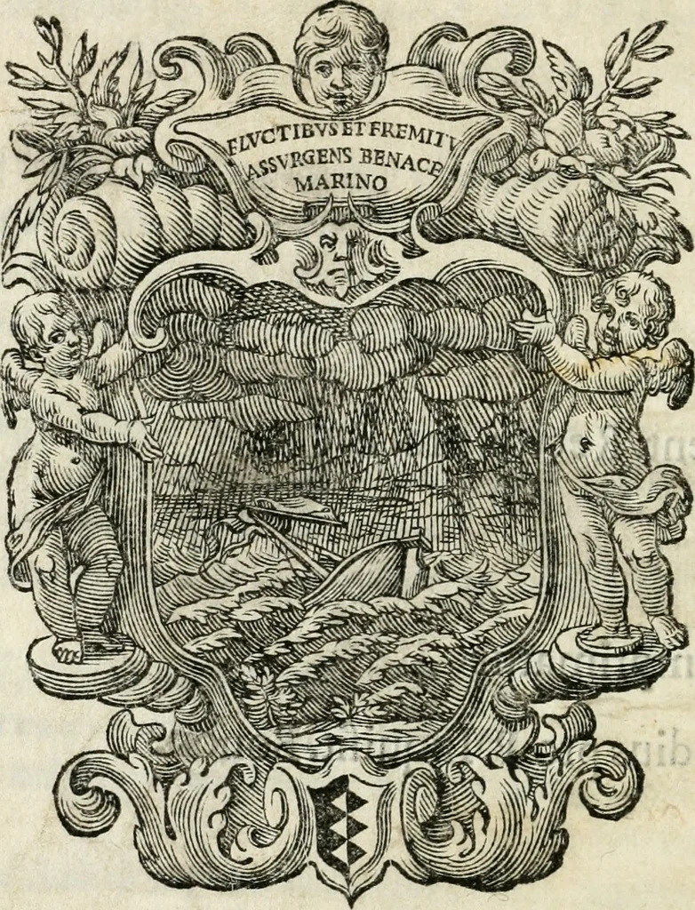 An illustration from In funere illustr.mi ac reuer.mi dd. Caroli Bouii episcopi sarsinatensis oratio, 1646, leaf 29