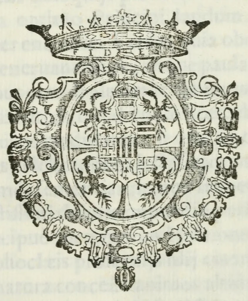 An illustration from In funere ser.mi d. d. Vincentii Gonzagae, Mantuae ac Montisferrati ducis oratio, 1628, leaf 3