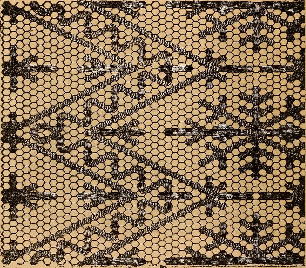 An illustration from Ingalls' hand-book of darned lace patterns .., 1885, leaf 23