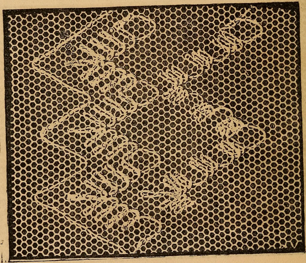 An illustration from Ingalls' hand-book of darned lace patterns .., 1885, leaf 33