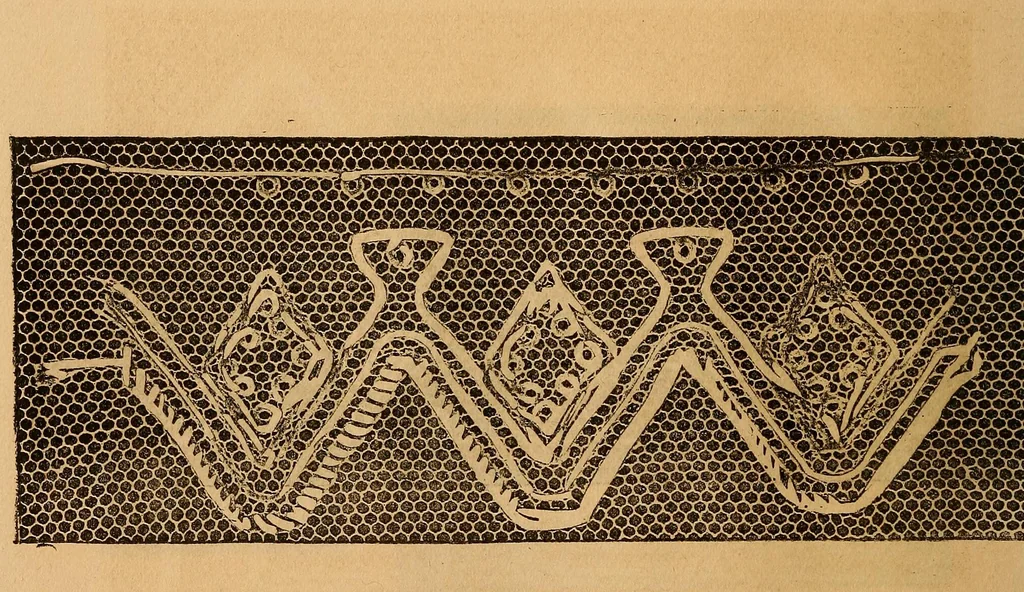 An illustration from Ingalls' hand-book of darned lace patterns .., 1885, leaf 39