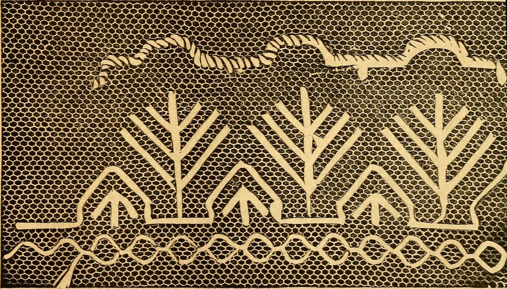 An illustration from Ingalls' hand-book of darned lace patterns .., 1885, leaf 46