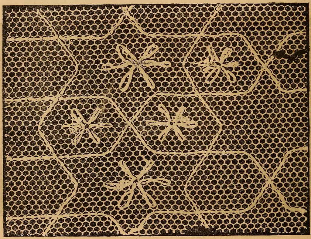 An illustration from Ingalls' hand-book of darned lace patterns .., 1885, leaf 47
