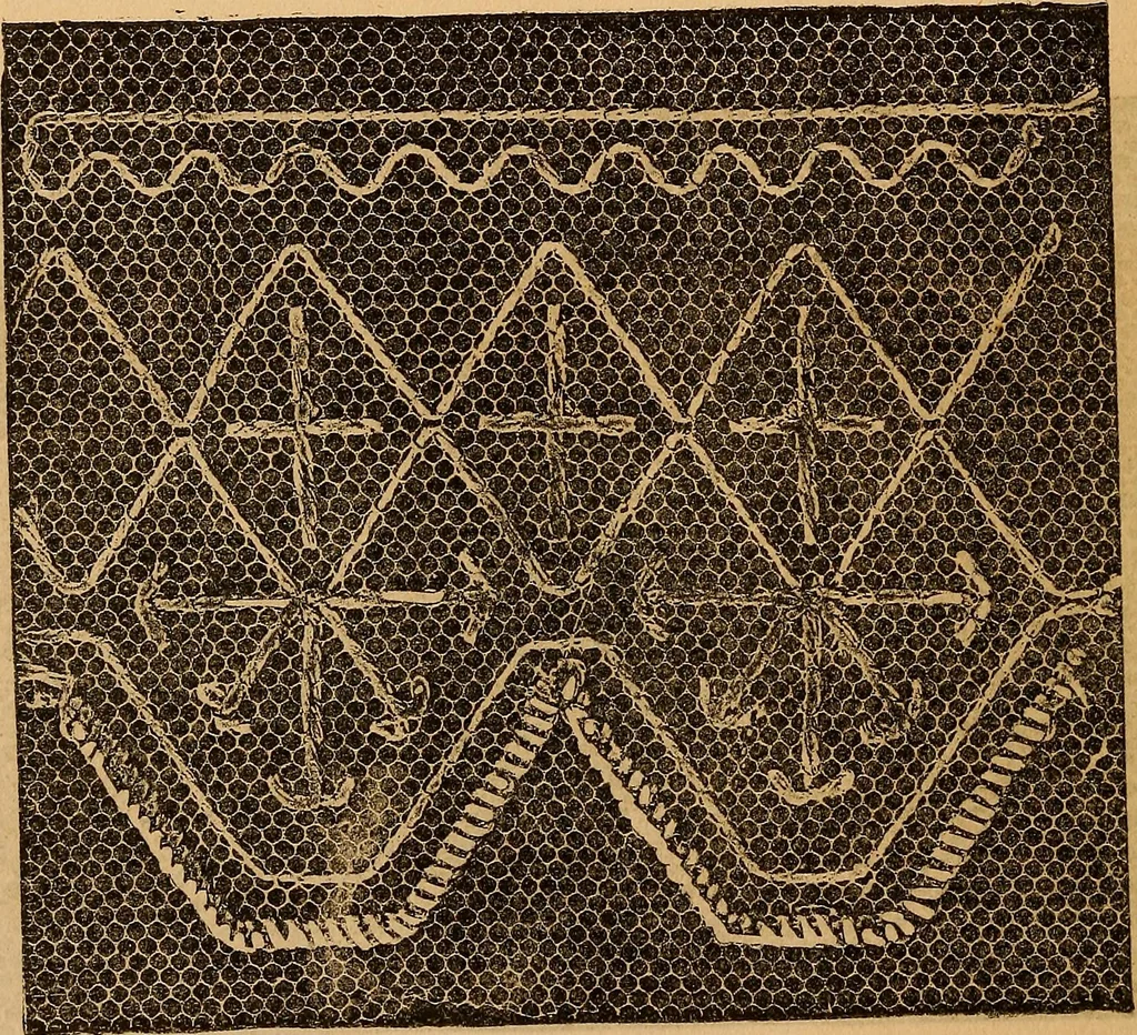 An illustration from Ingalls' hand-book of darned lace patterns .., 1885, leaf 51