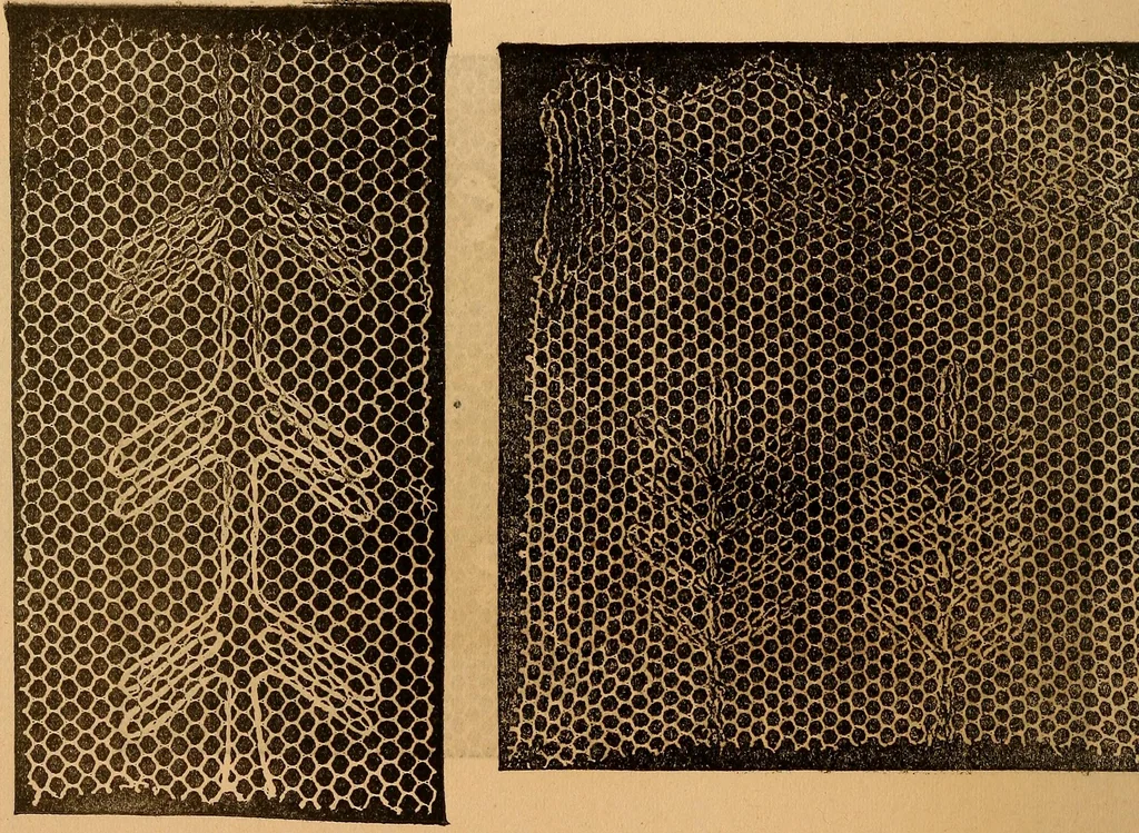 An illustration from Ingalls' hand-book of darned lace patterns .., 1885, leaf 55