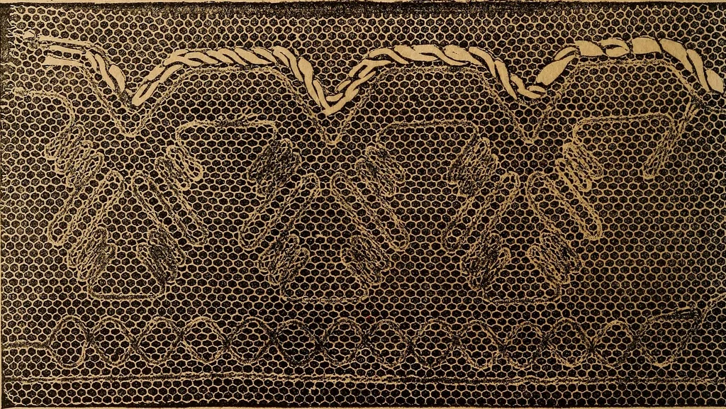 An illustration from Ingalls' hand-book of darned lace patterns .., 1885, leaf 57