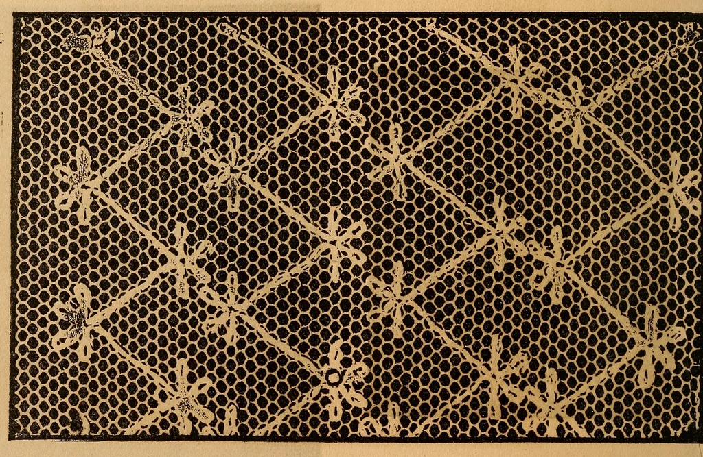 An illustration from Ingalls' hand-book of darned lace patterns .., 1885, leaf 61