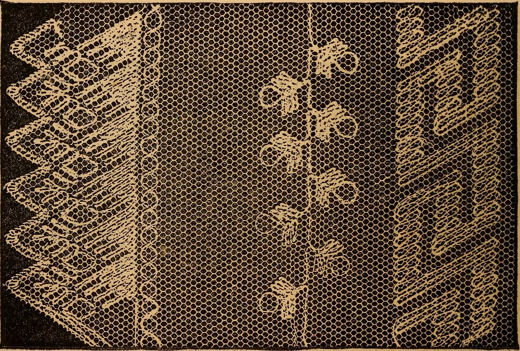 An illustration from Ingalls' hand-book of darned lace patterns .., 1885, leaf 65