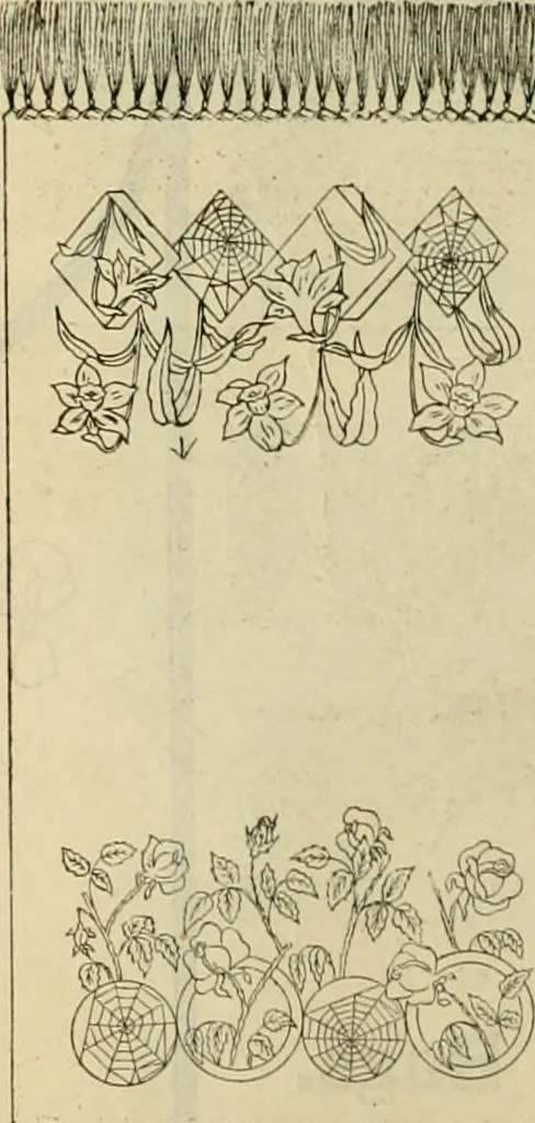 An illustration from Ingalls' illustrated catalogue and special wholesale price list of stamped goods, stamping outfits, fancy work materials, Briggs' transfer patterns, fancy work books and art novelties, 1887, leaf 11