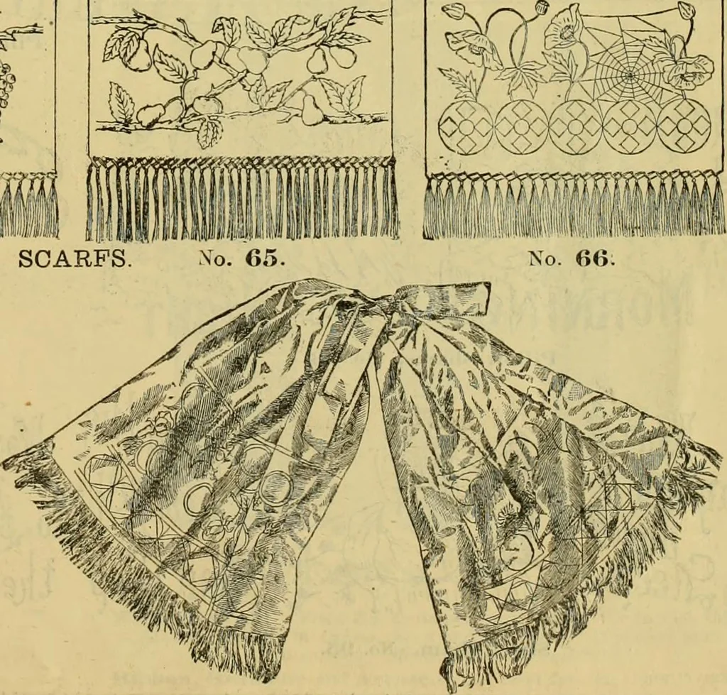 An illustration from Ingalls' illustrated catalogue and special wholesale price list of stamped goods, stamping outfits, fancy work materials, Briggs' transfer patterns, fancy work books and art novelties, 1887, leaf 12