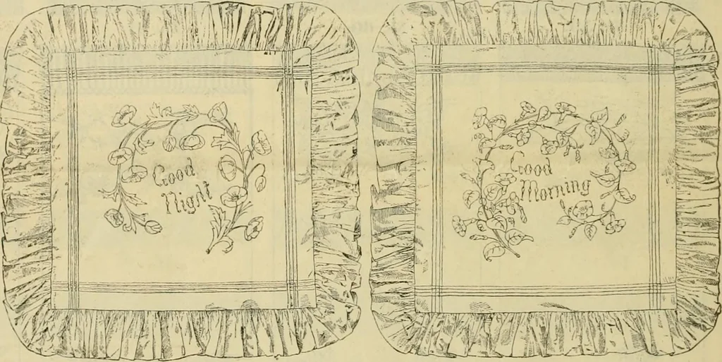 An illustration from Ingalls' illustrated catalogue and special wholesale price list of stamped goods, stamping outfits, fancy work materials, Briggs' transfer patterns, fancy work books and art novelties, 1887, leaf 13