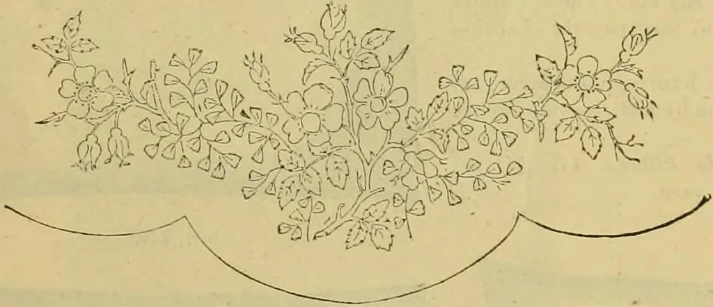 An illustration from Ingalls' illustrated catalogue and special wholesale price list of stamped goods, stamping outfits, fancy work materials, Briggs' transfer patterns, fancy work books and art novelties, 1887, leaf 14