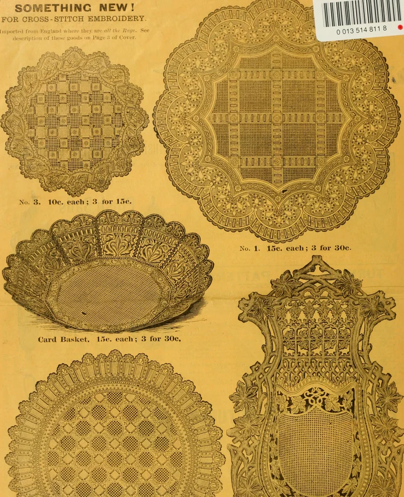 An illustration from Ingalls' illustrated catalogue and special wholesale price list of stamped goods, stamping outfits, fancy work materials, Briggs' transfer patterns, fancy work books and art novelties, 1887, leaf 21
