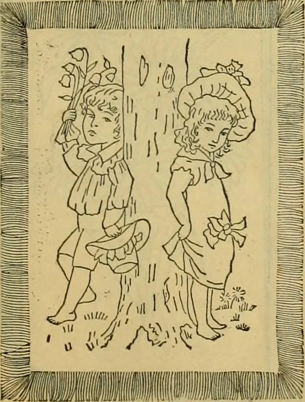 An illustration from Ingalls' illustrated catalogue and special wholesale price list of stamped goods, stamping outfits, fancy work materials, Briggs' transfer patterns, fancy work books and art novelties, 1887, leaf 6