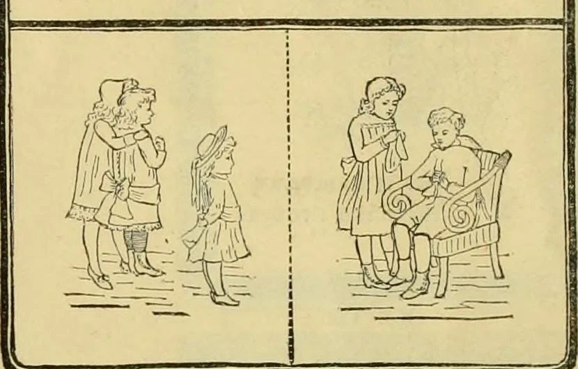 An illustration from Ingalls' illustrated catalogue and special wholesale price list of stamped goods, stamping outfits, fancy work materials, Briggs' transfer patterns, fancy work books and art novelties, 1887, leaf 6
